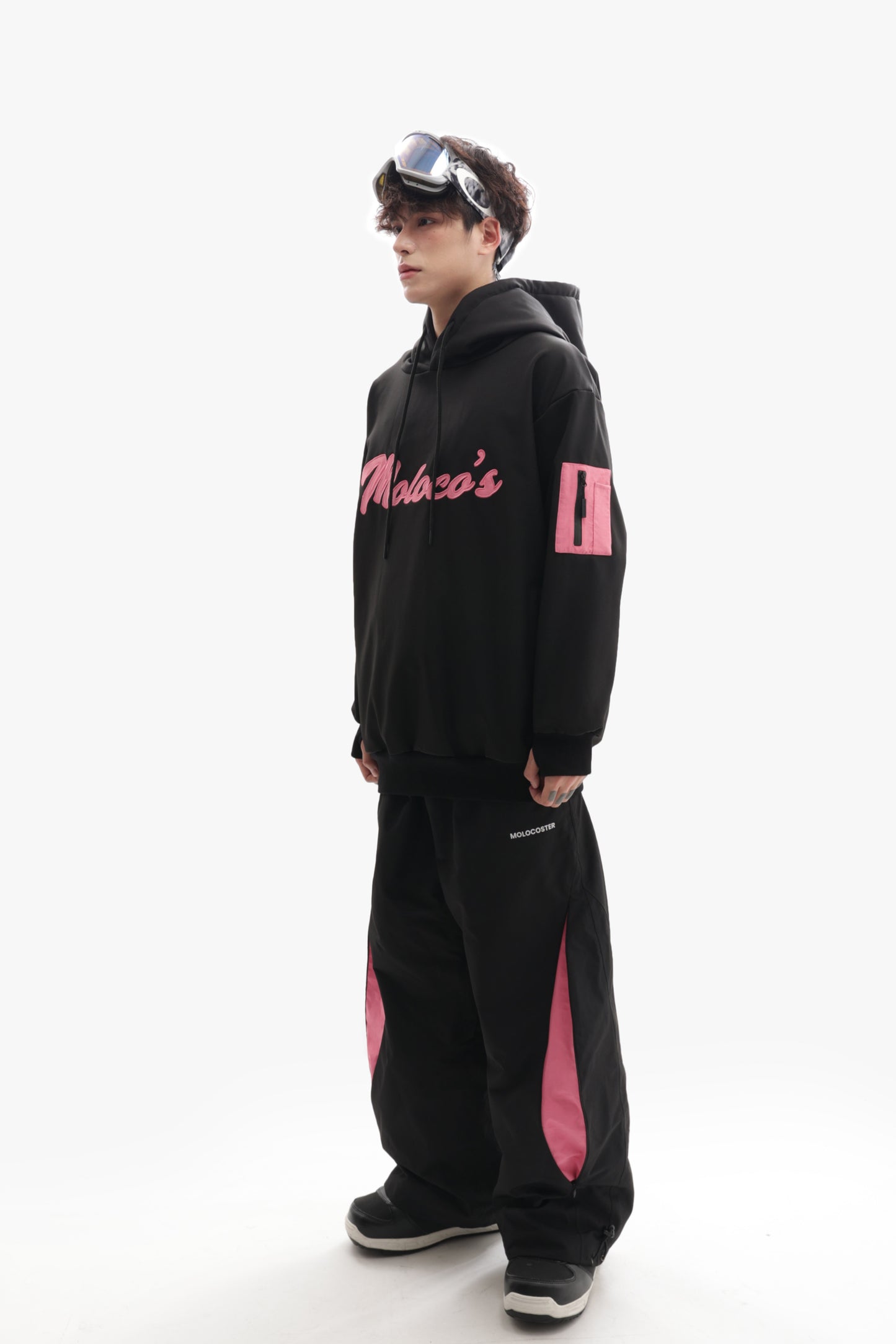 BLACKPINK SNOW HOODIE WITH ZIPPED PANTS