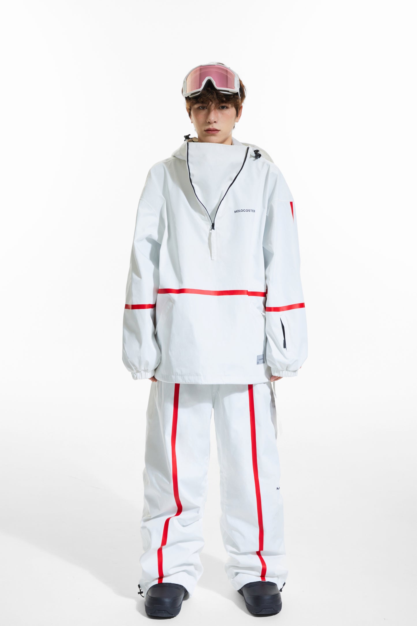 LAMINATED STRIP SNOW SUIT(TWO PIECES)