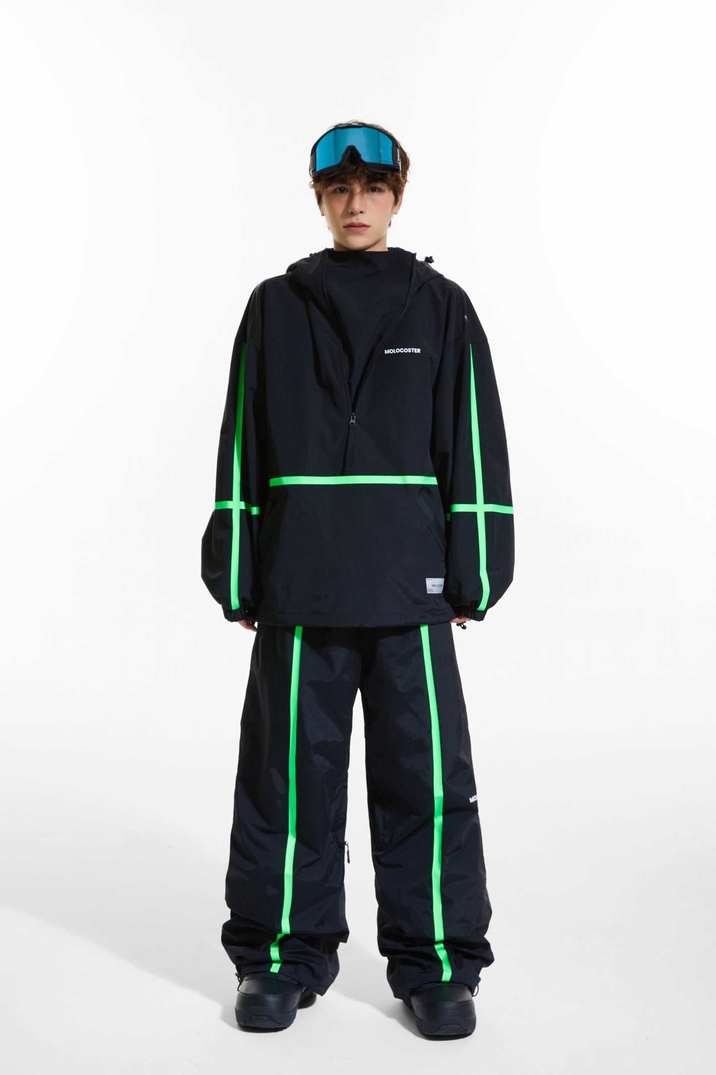 LAMINATED STRIP SNOW SUIT(TWO PIECES)