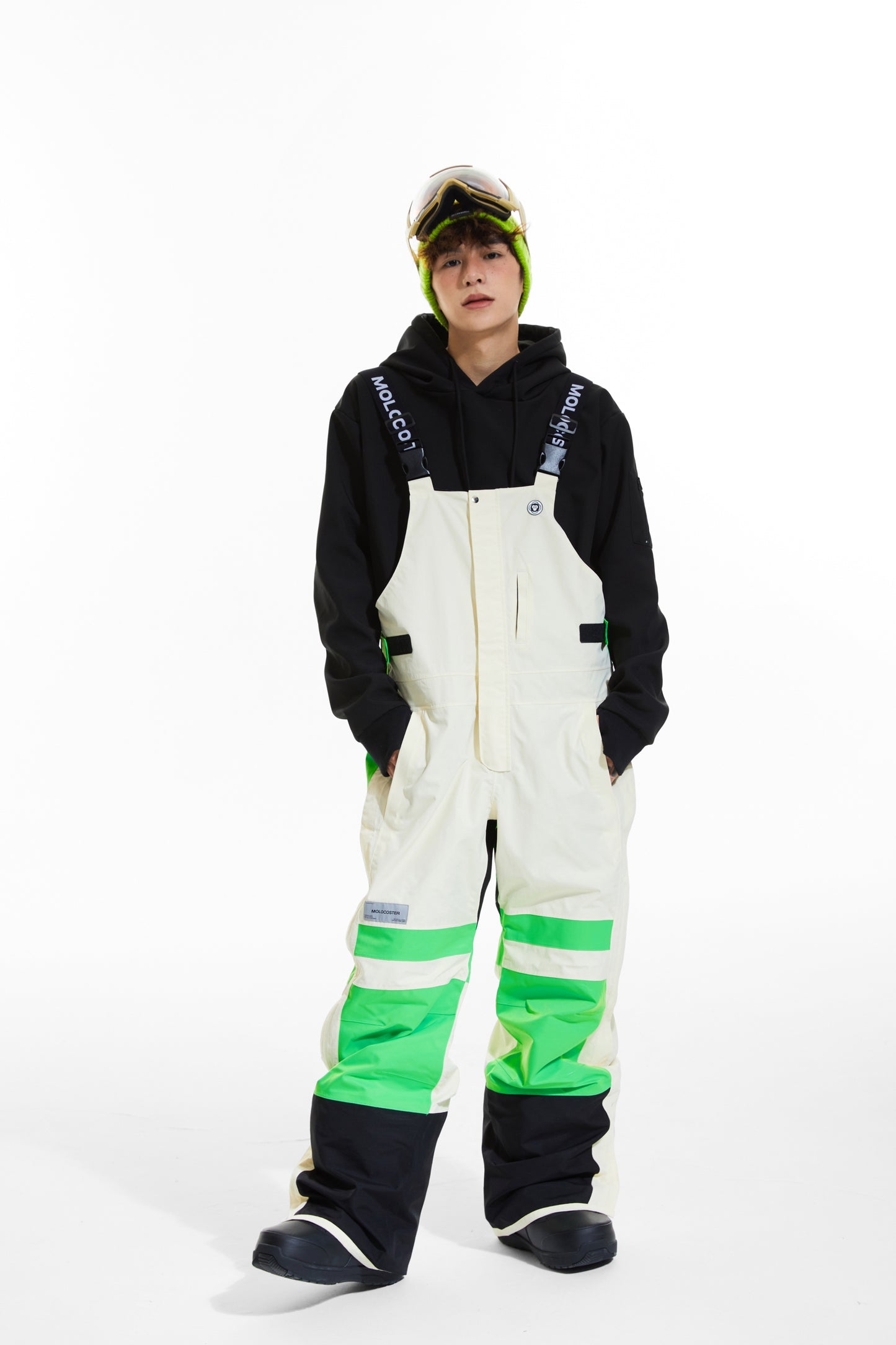 SHINY GREEN INSULATED SHOW BIB PANTS