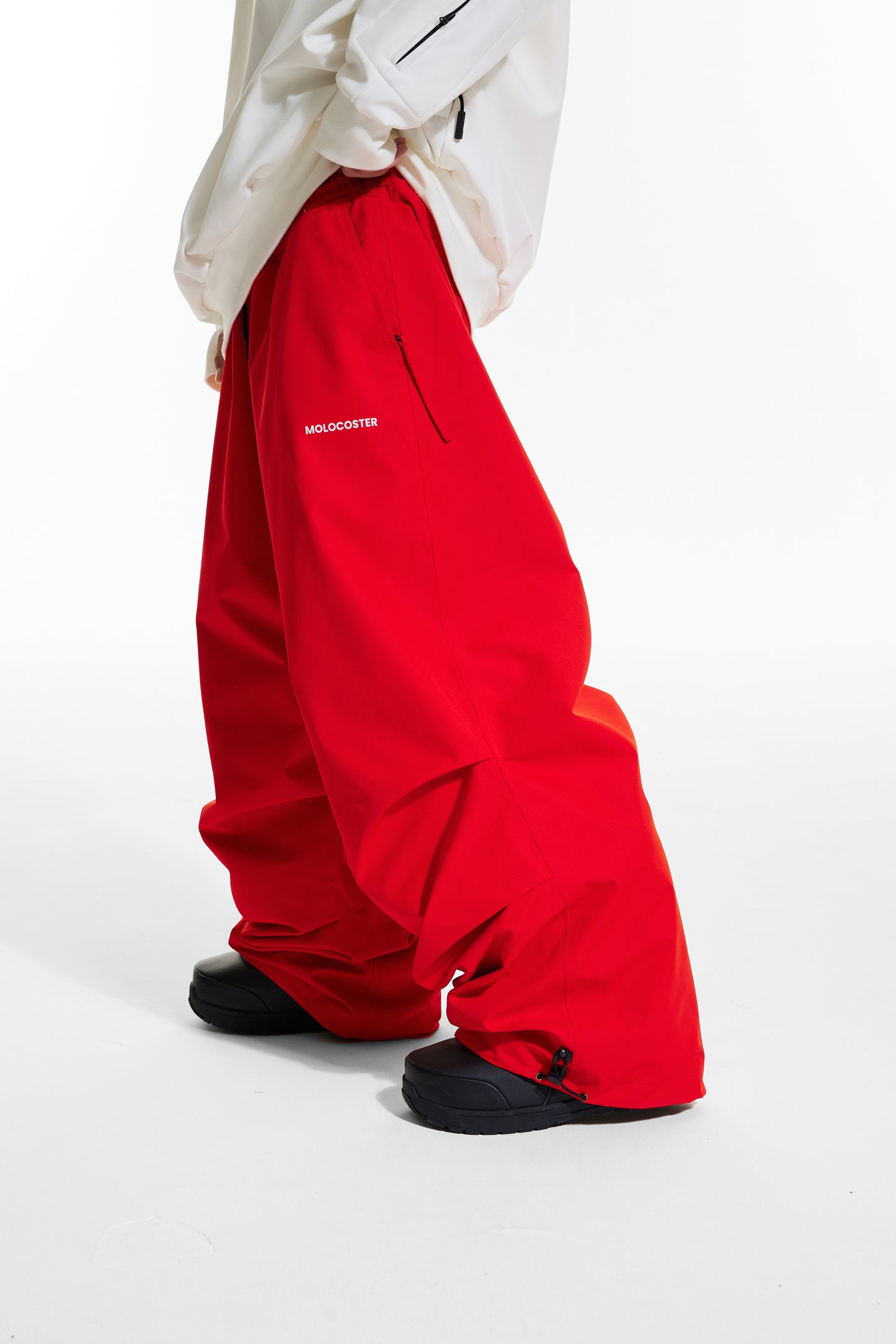 PLEATED SNOW PANTS