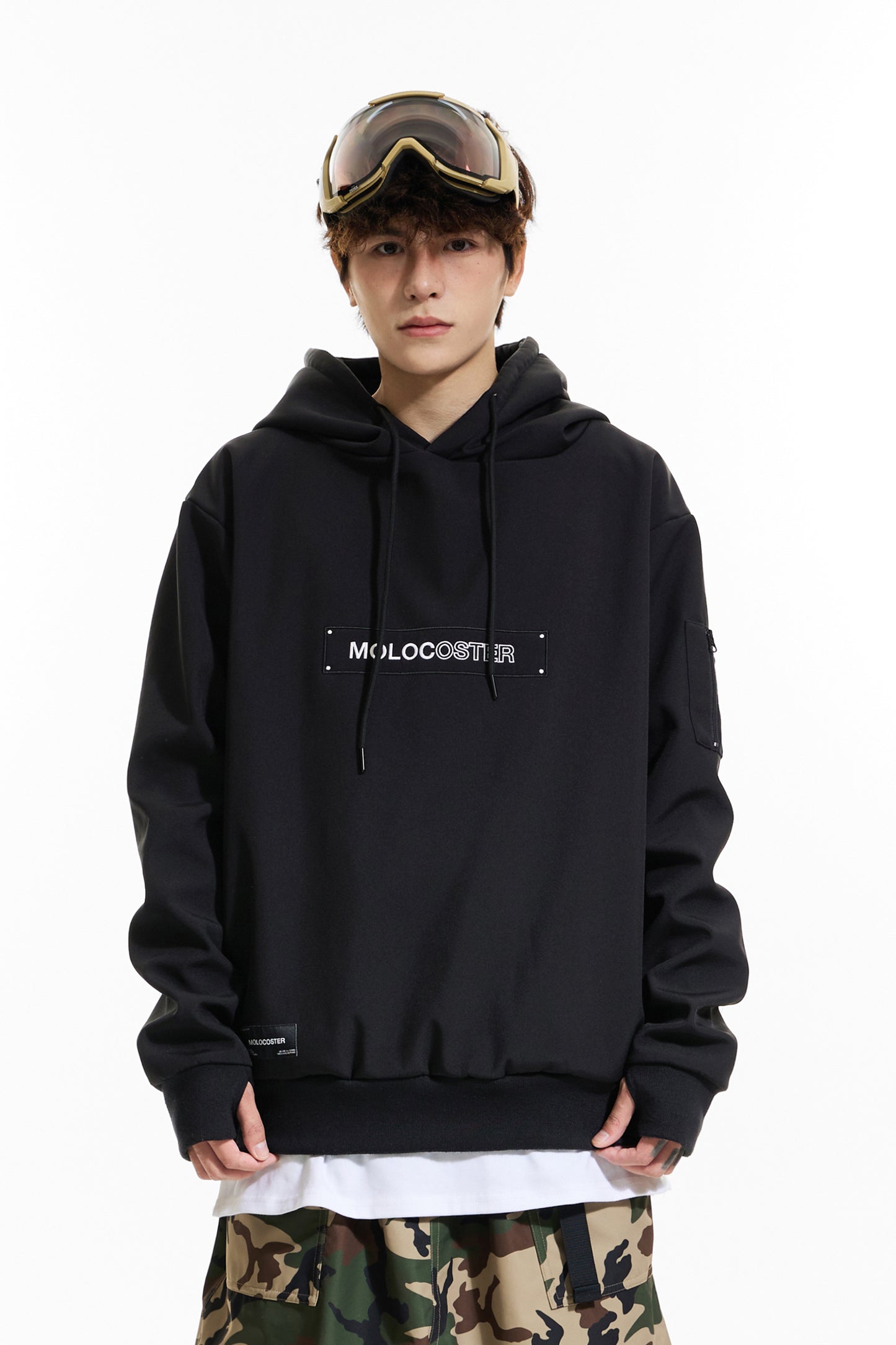 BLACK SNOW HOODIE