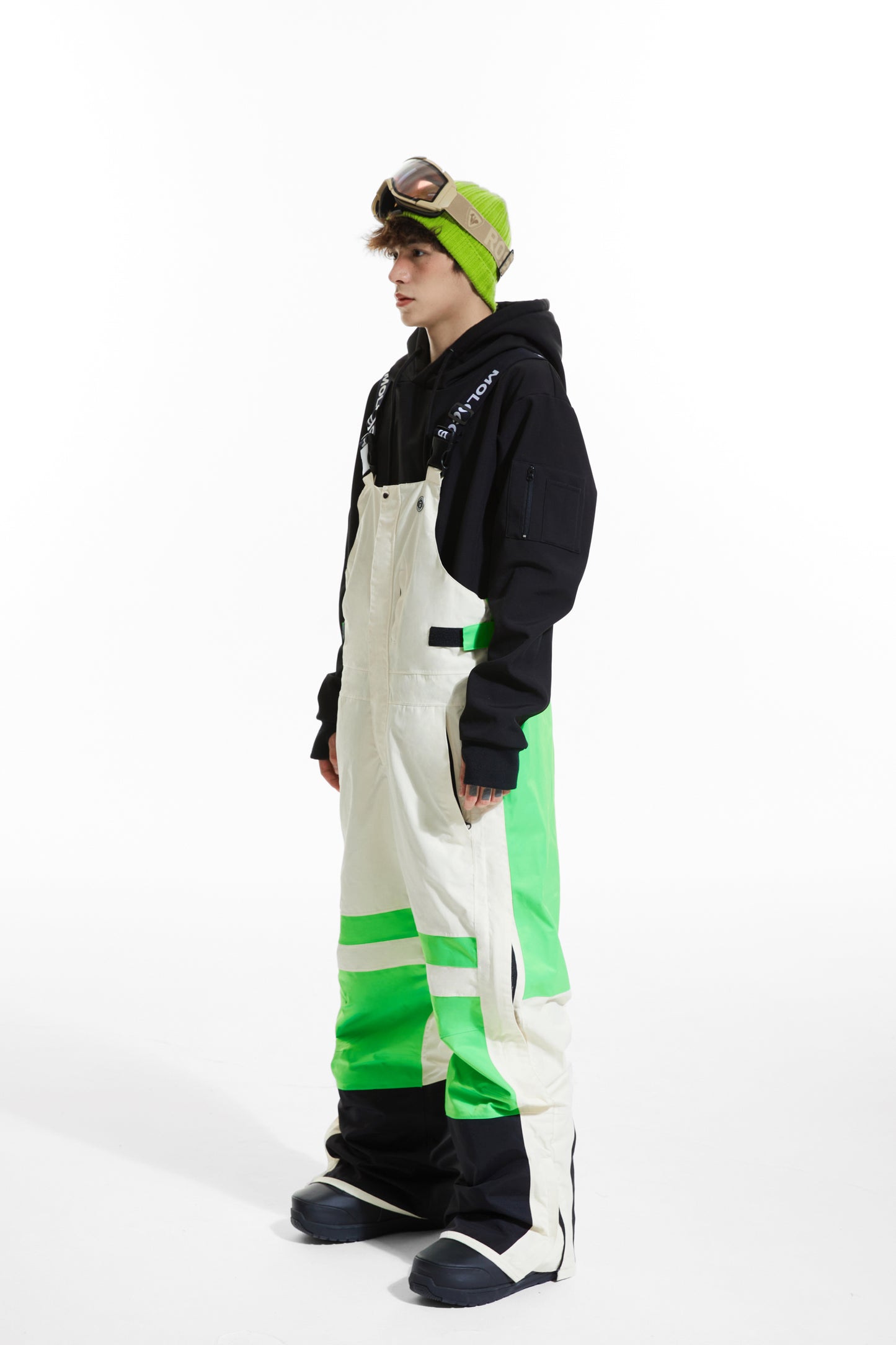 SHINY GREEN INSULATED SHOW BIB PANTS