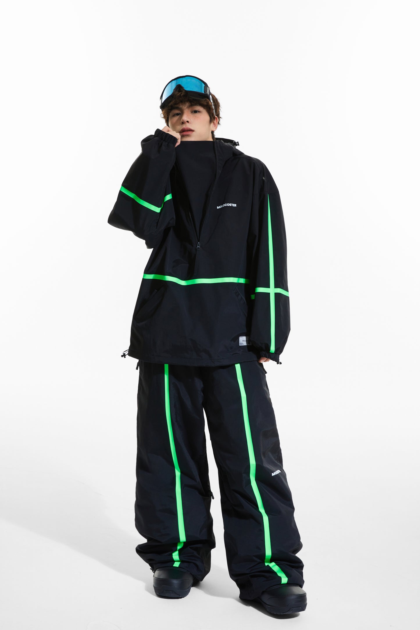 LAMINATED STRIP SNOW SUIT(TWO PIECES)