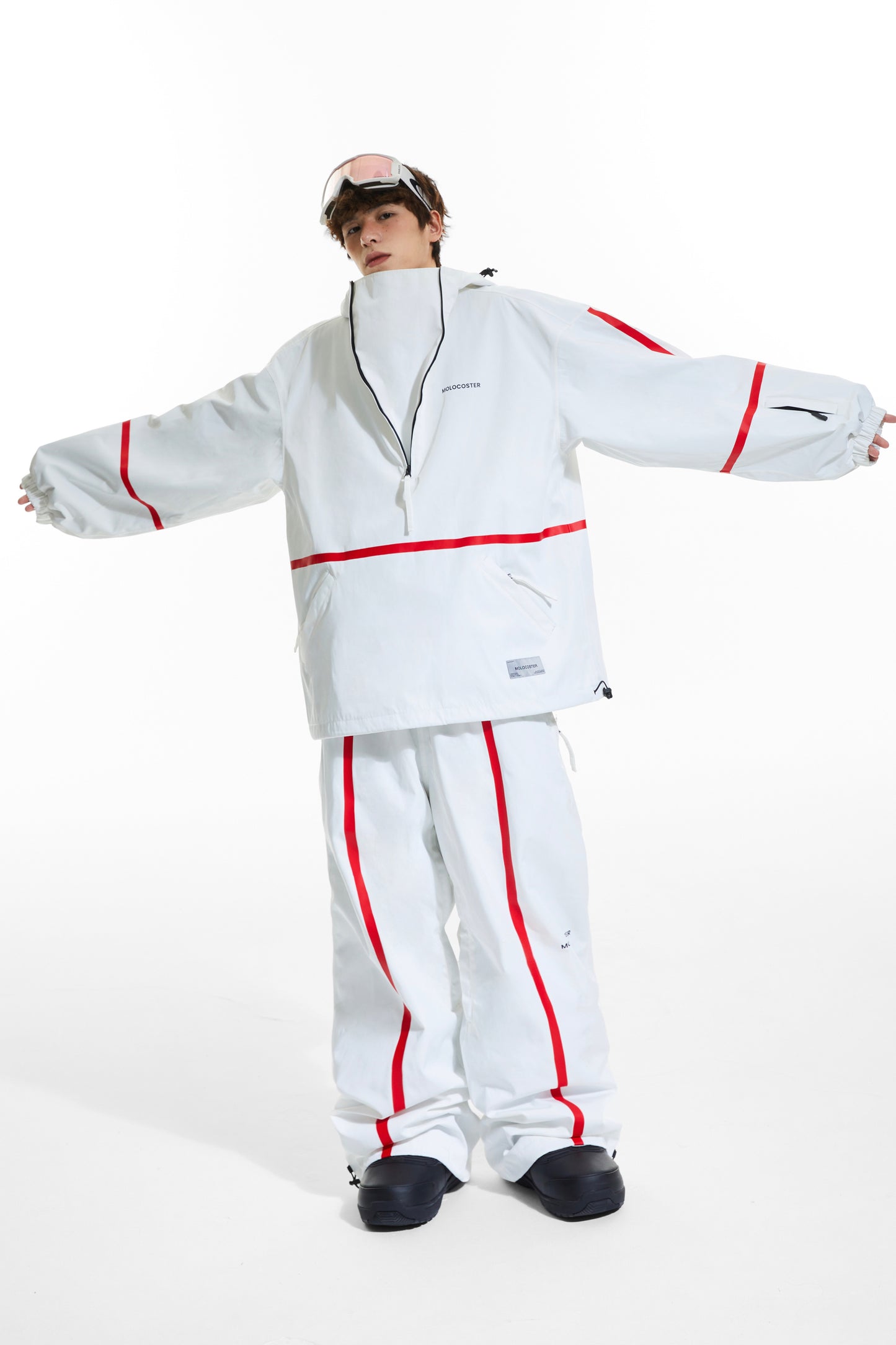 LAMINATED STRIP SNOW SUIT(TWO PIECES)