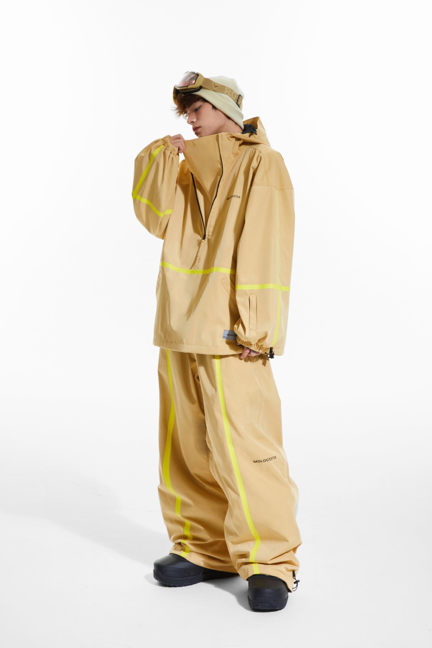 LAMINATED STRIP SNOW SUIT(TWO PIECES)