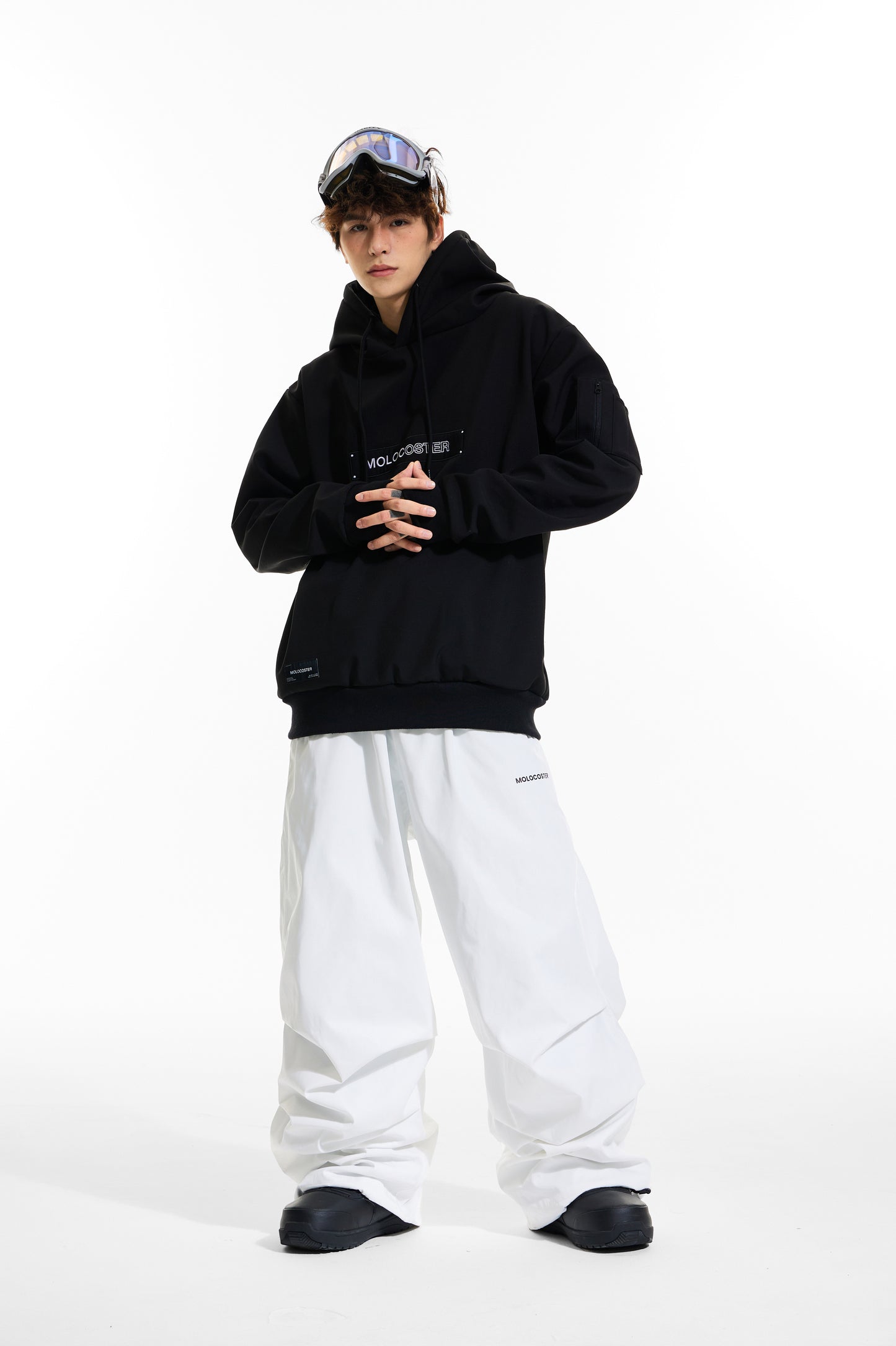 PLEATED SNOW PANTS